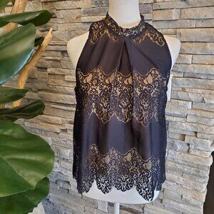🧡 Love Fire Sleeveless Lace Blouse